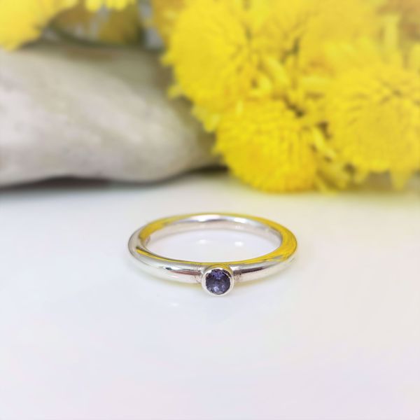 Picture of Silver gemset stacking ring